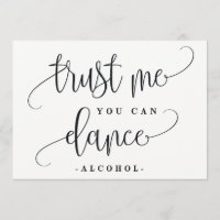 Signe d'alcool pour danser - Jolie calligraphie