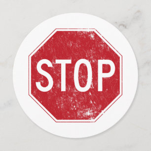 INVITATION SIGNE D'ARRÊT DÉTESTÉ