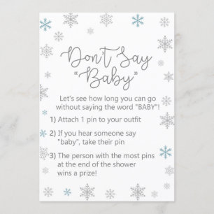 Invitation Signe de Baby shower d'hiver Taille 5x7"