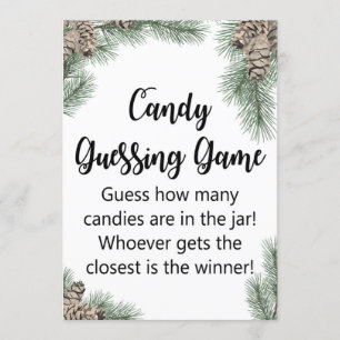 Invitation Signe de Baby shower Pinecone d'hiver Taille 5x7"