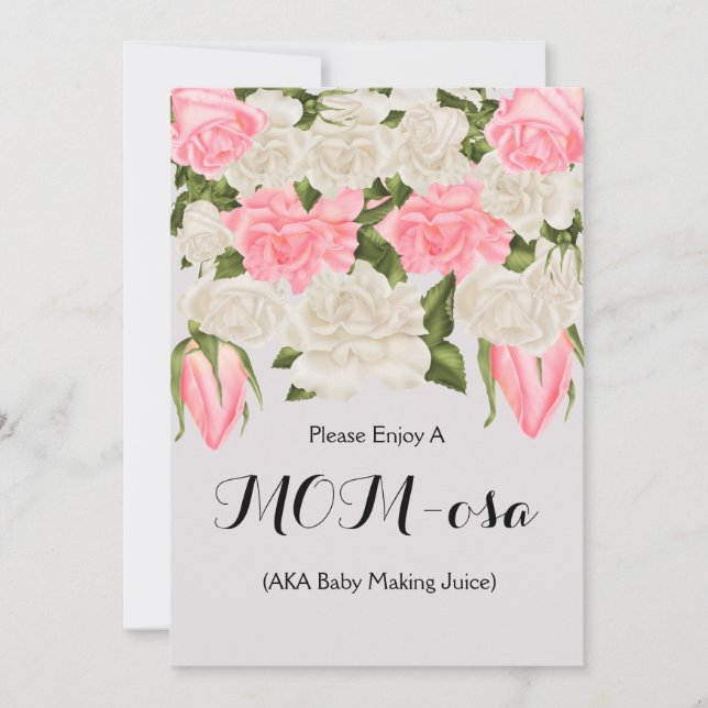 Invitation Signe de barre de mamans pour le baby shower (Devant)