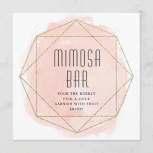 Invitation Signe de barre de mimosa de parties scintillantes
