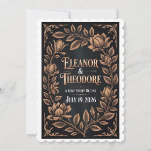 Invitation Signe de bienvenue de mariage [Couleur] foncée Rom