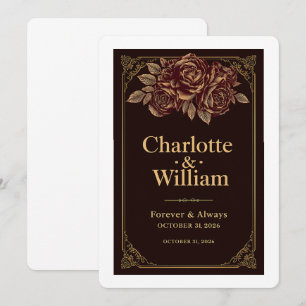 Invitation Signe de bienvenue de mariage [Couleur] foncée Rom