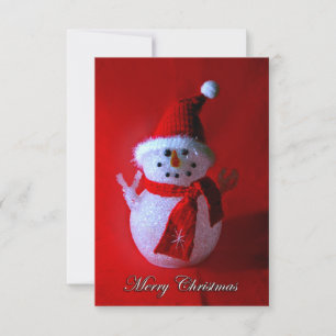 Invitation SIGNE DE LA PAIX ROUGE Snowman (Joyeux Noël)