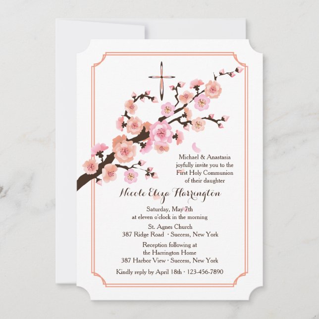 Invitation Signe de l'invitation du printemps (Devant)