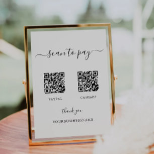 Invitation Signe de numérisation pour payer, Venmo, Cash App,