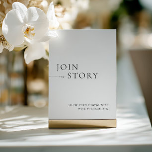 Invitation Signe Hashtag Minimaliste Noir & Blanc