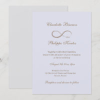 Signe Infini Mariage Élégant Lilas Gris Or