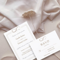 Signe Infini Monogramme Or Blanc RSVP Mariage