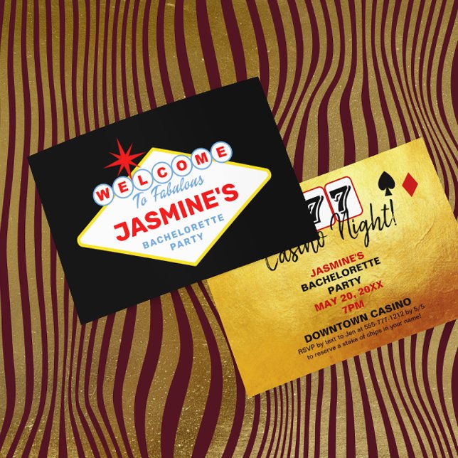 Invitation SIGNE Las Vegas Casino Bachelorette Party (Créateur téléchargé)
