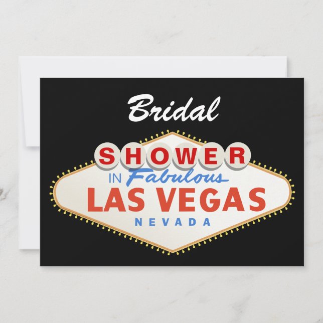 Invitation signe Las Vegas destination mariage nuptiale douch (Devant)