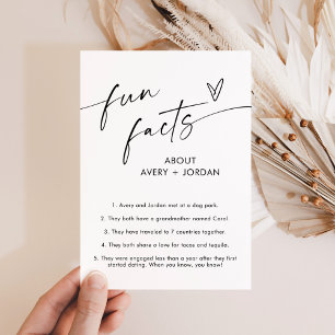 Invitation SIGNE mariage Fun Facts   Mariage minimaliste mode