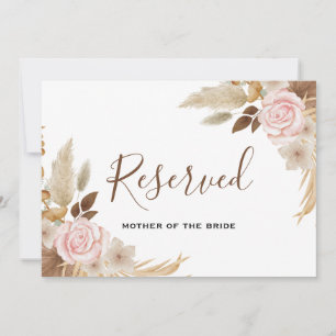 Invitation SIGNE RÉSERVÉ DE Mariage Floral Boho minimal