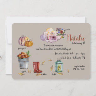 Invitation Signes d'invitation de l'automne
