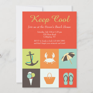 Invitation Signes d'invitation d'été