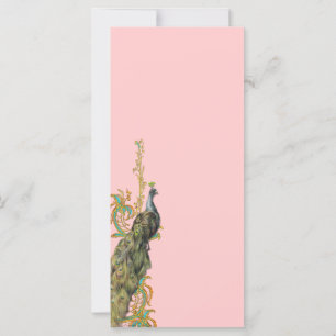 Invitation Signet de la carte en rack Peacock Gold