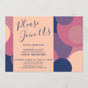 Invitation S'il vous plaît, rejoignez-nous le Mariage Cercles
