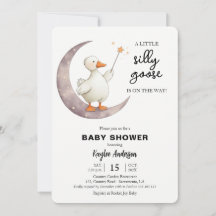 Silencieuse Goose Baby shower fille rose