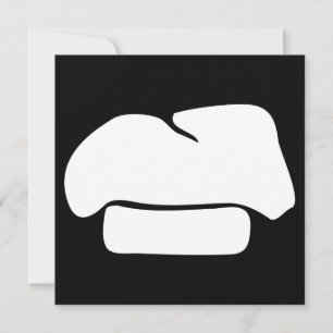 Invitation silhouette casquette chef