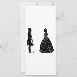 Invitation silhouette d'abraham lincoln et de mary todd linco