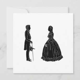 Invitation silhouette d'abraham lincoln mary todd lincoln
