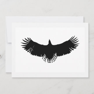 Invitation Silhouette d'aigle volant