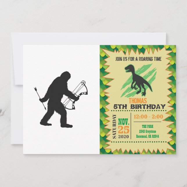 Invitation Silhouette d'Archer Bigfoot (Devant)