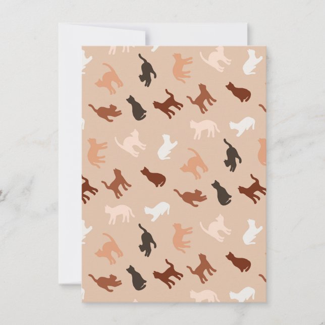 Invitation Silhouette de chat (Devant)