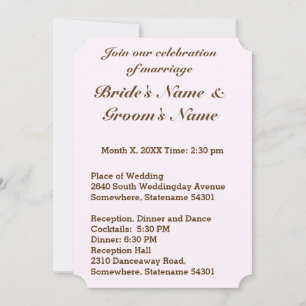 Invitation Silhouette de couple nuptiale Coeur en Mariage de