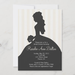 Invitation Silhouette de la mariée - Fêtes de l'mariée (ivoir