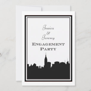 Invitation Silhouette de la skyline de NYC #2 DIY Engagement
