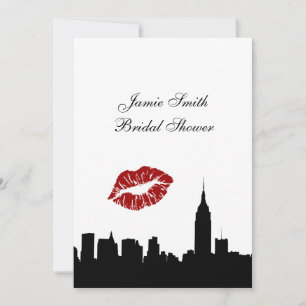 Invitation Silhouette de l'horizon de NYC, Baiser ESB #1V Ent