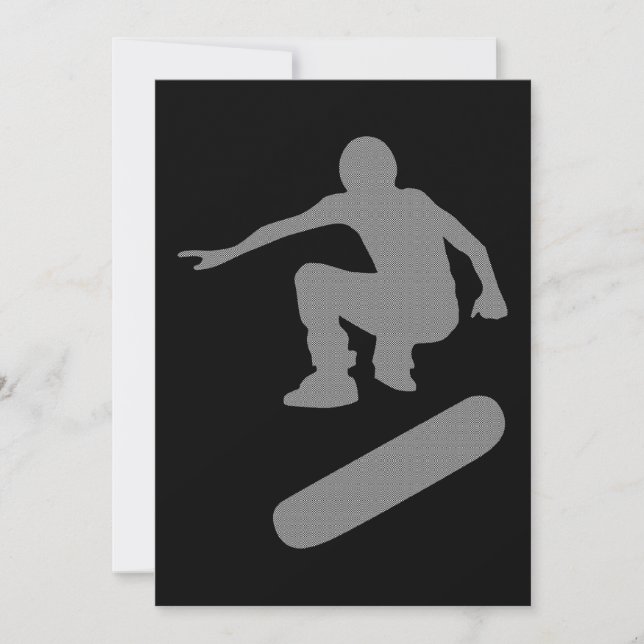 Invitation silhouette de skateboard (Devant)