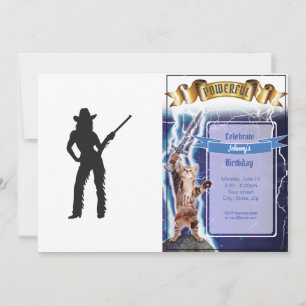 Invitation Silhouette de Western Cowgirl