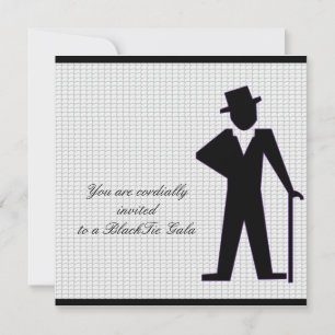 Invitation Silhouette d'homme de danse entièrement