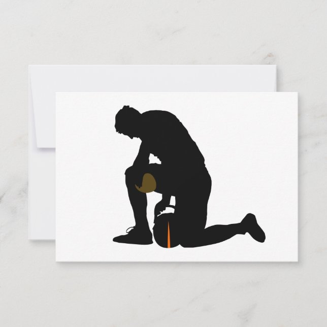 Invitation silhouette du footballeur (Devant)