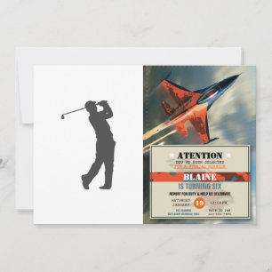 Invitation Silhouette du joueur de golf