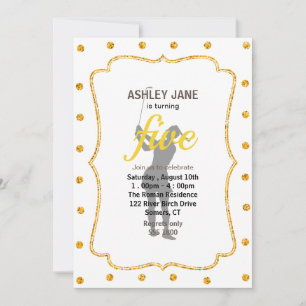 Invitation Silhouette d'une femme jouant au golf