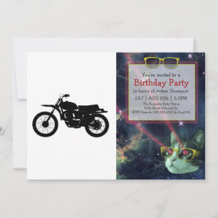 Invitation Silhouette noire de vélo - Choisir la couleur arri