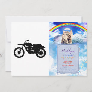 Invitation Silhouette noire de vélo - Choisir la couleur arri