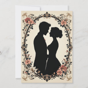 Invitation Silhouette romantique d'un couple