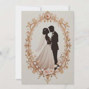 Invitation Silhouette romantique d'un couple 
