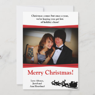 Invitation Silhouette Santas Sleigh 5x7