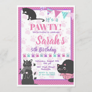 Invitation Silhouettes de Black Cats