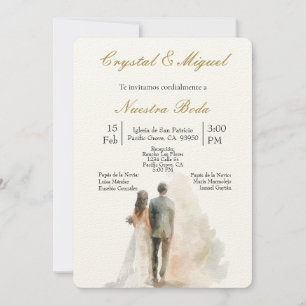 Invitation Silhueta de novia y novio