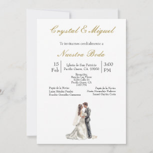 Invitation Silhueta de novia y novio