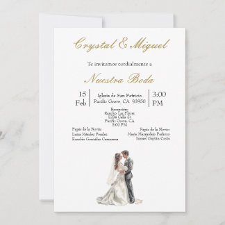 Invitation Silhueta de novia y novio