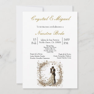 Invitation Silhueta de novia y novio