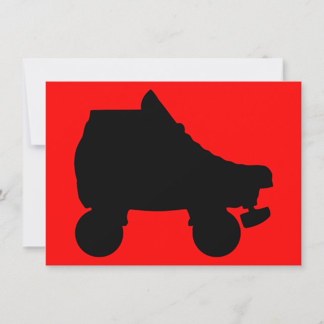 Invitation sillouette de patin de rouleau (Devant)